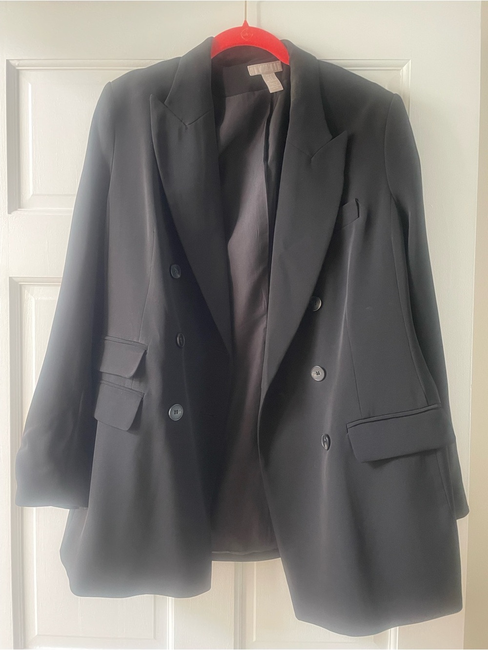 H&M Classic Black Double-Breasted Women's Blazer